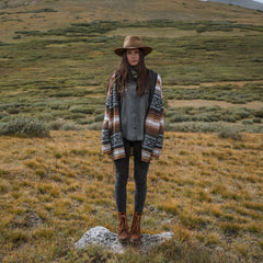 Women Sweaters | Stetson Brown Serape Belted Cardigan Brown