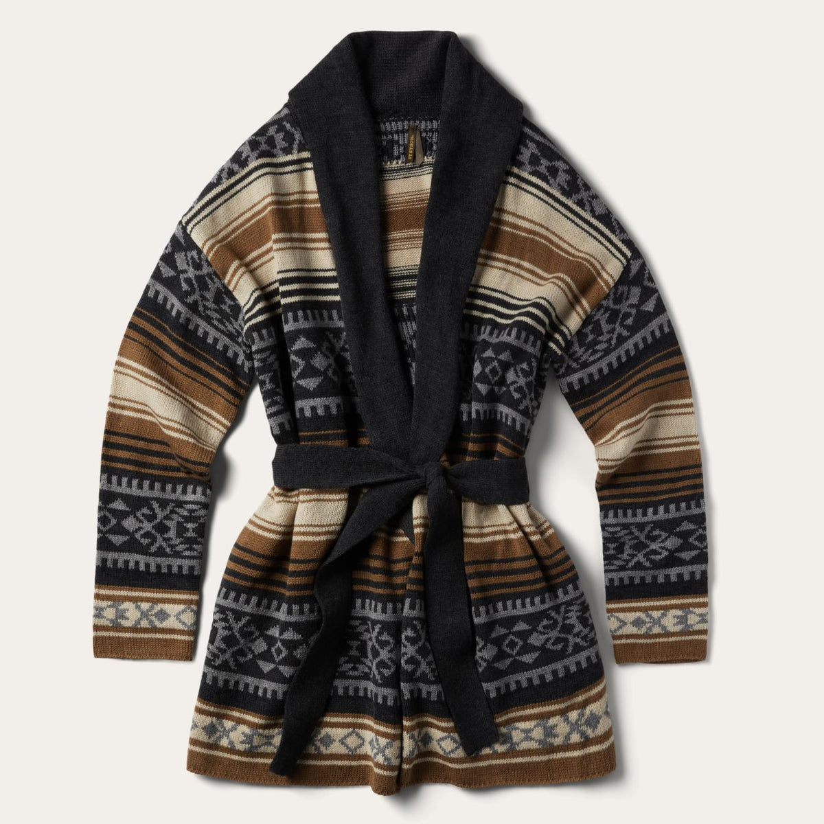 Women Sweaters | Stetson Brown Serape Belted Cardigan Brown