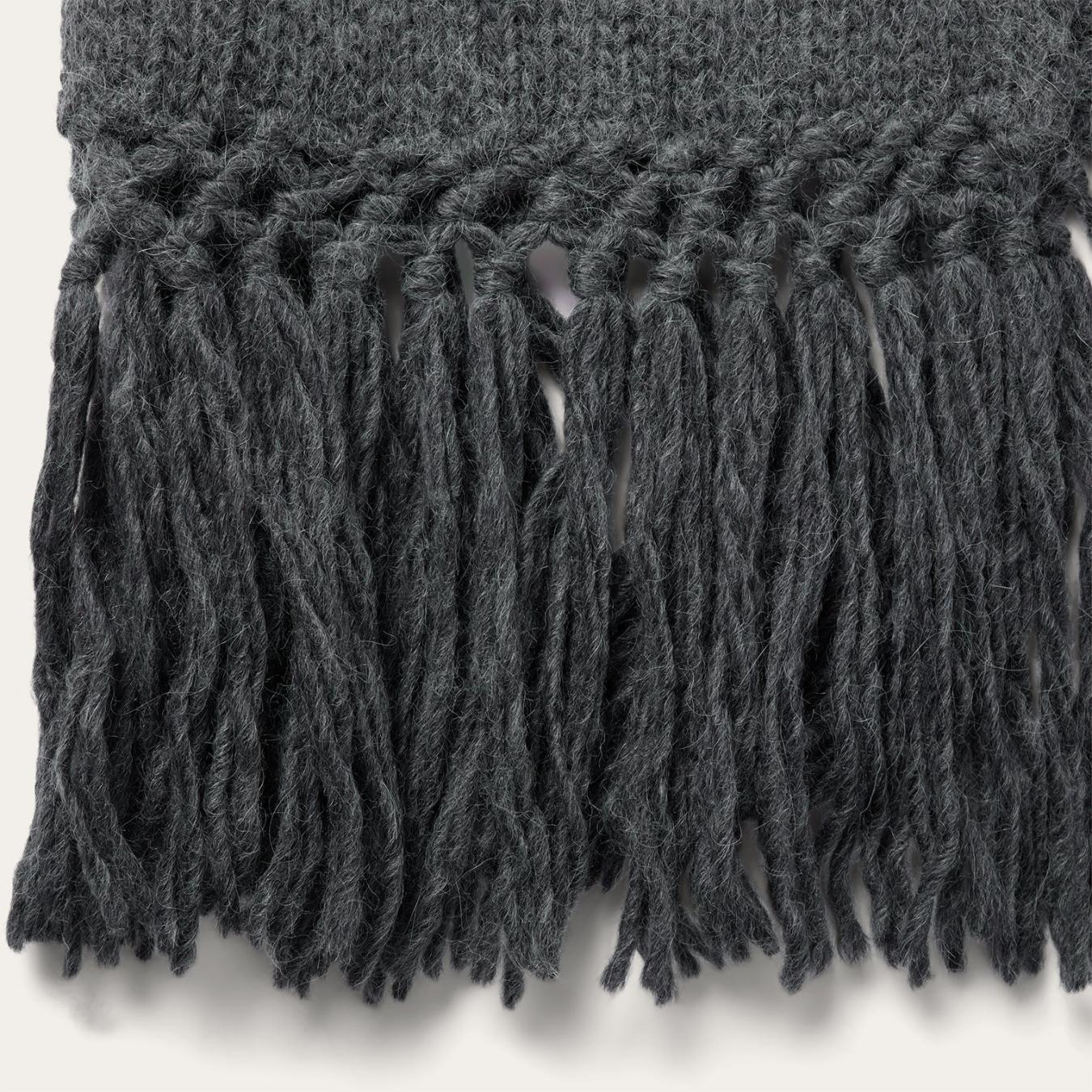 Women Sweaters | Stetson Charcoal Fringed Cardigan Grey