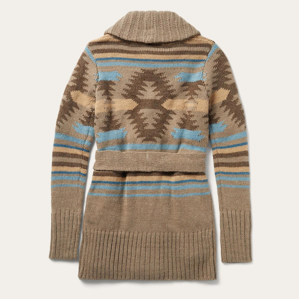 Women Sweaters | Stetson Chunky Knit Tie Sweater In Brown Wine