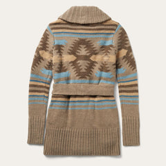 Women Sweaters | Stetson Chunky Knit Tie Sweater In Brown Wine