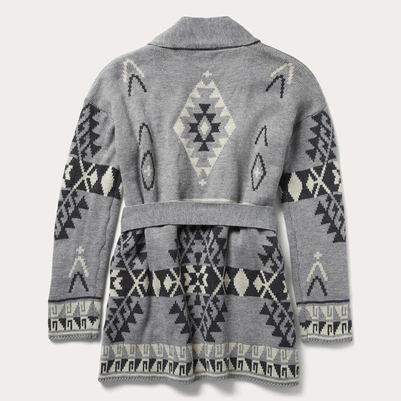 Women Sweaters | Stetson Chunky Knit Tie Sweater In Grey Grey
