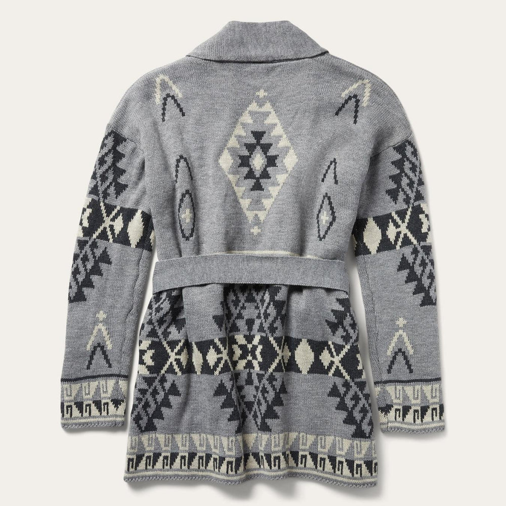 Women Sweaters | Stetson Chunky Knit Tie Sweater In Grey Grey