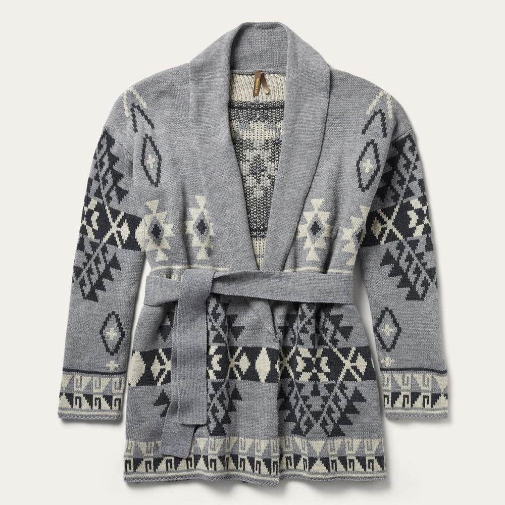 Women Sweaters | Stetson Chunky Knit Tie Sweater In Grey Grey