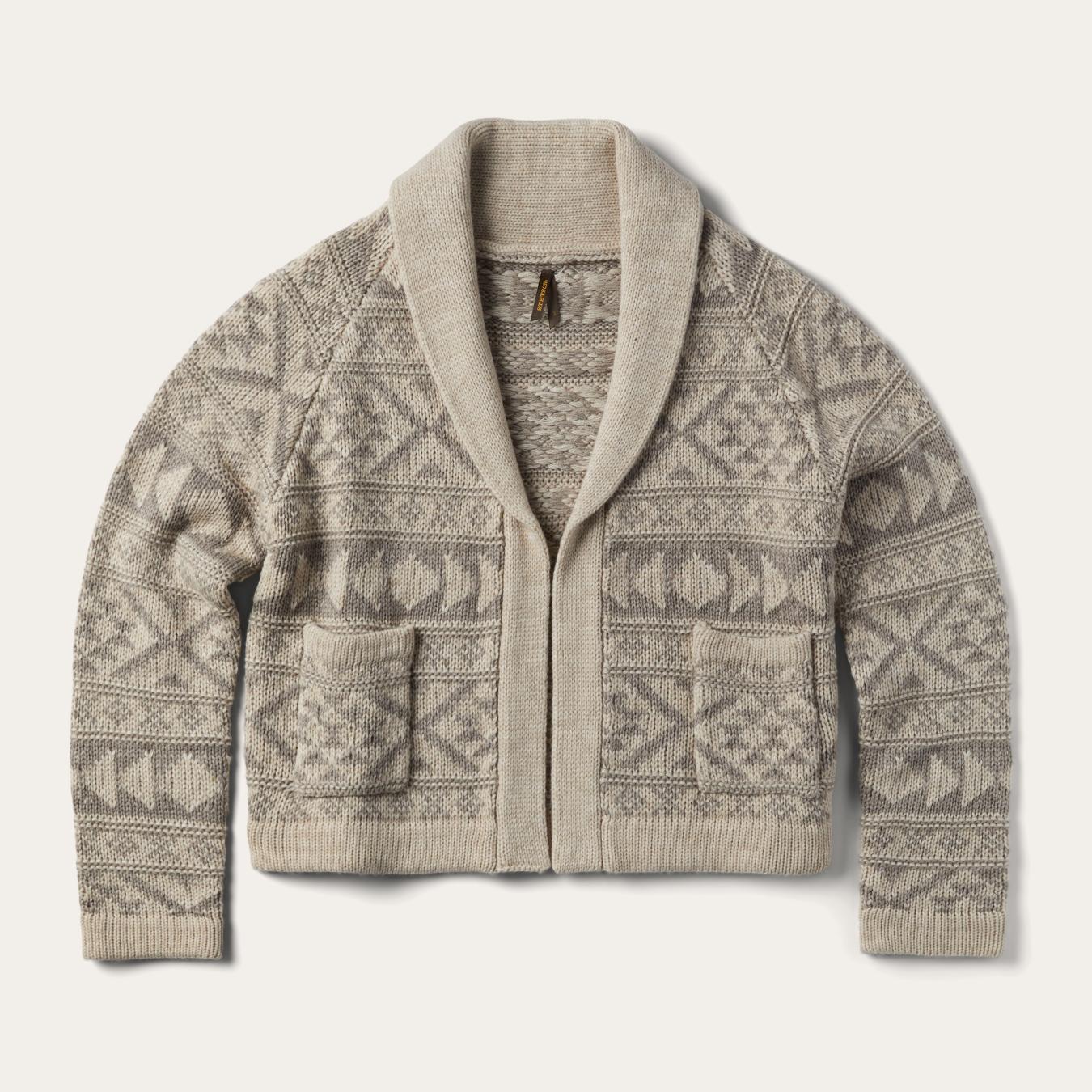 Women Sweaters | Stetson Cropped Shawl Collar Cardigan Brown