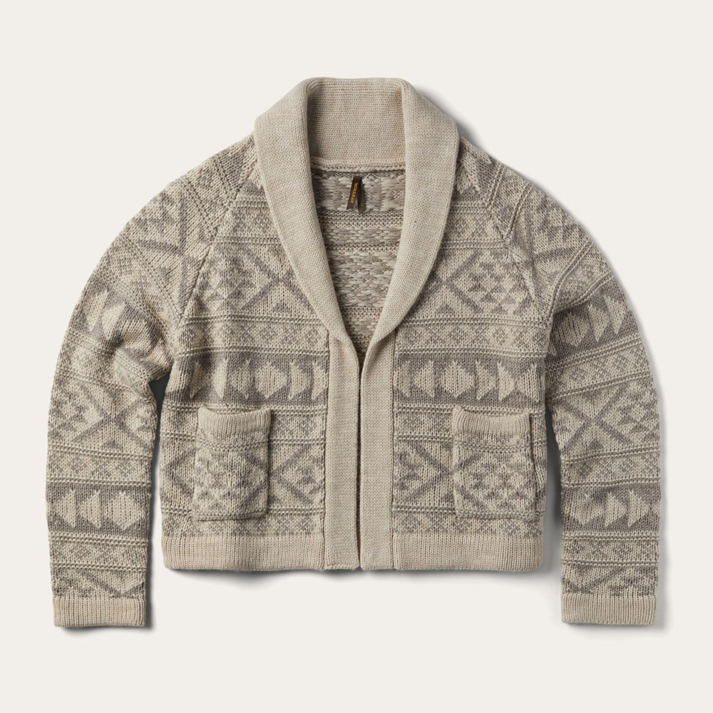 Women Sweaters | Stetson Cropped Shawl Collar Cardigan Brown