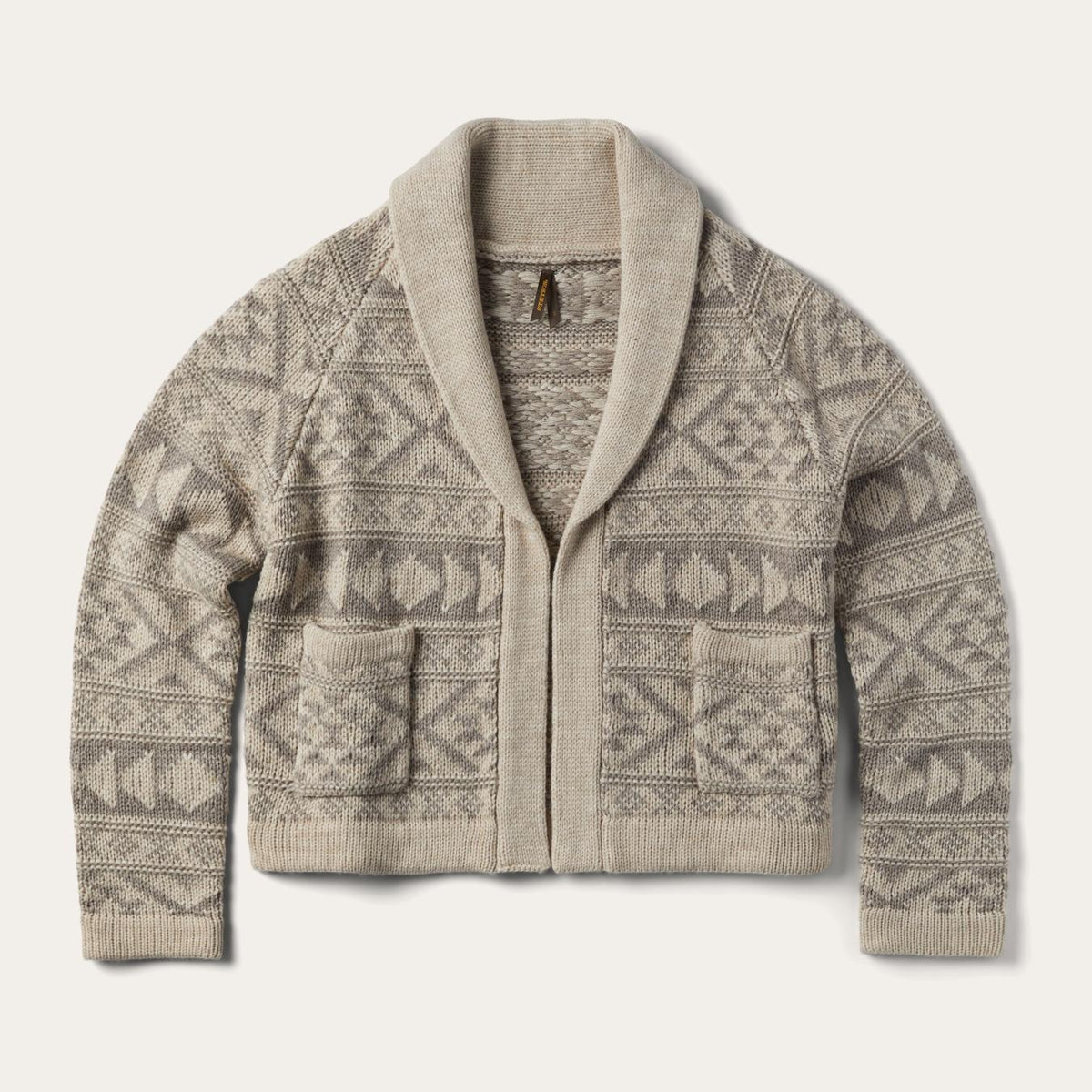 Women Sweaters | Stetson Cropped Shawl Collar Cardigan Brown