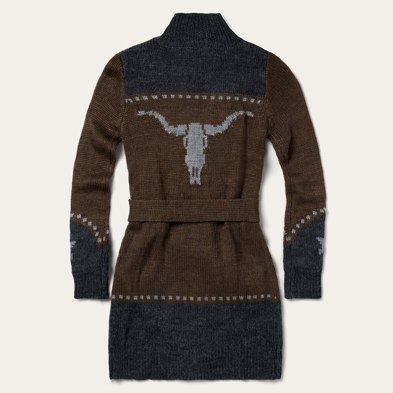 Women Sweaters | Stetson Vintage Steer Head Cardigan Brown