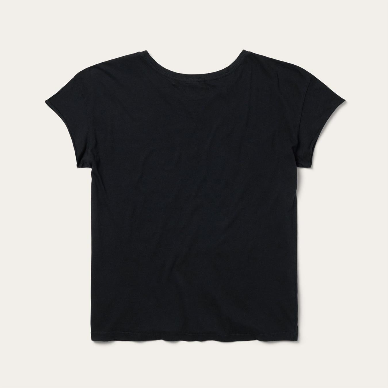 Women Tees | Stetson Bucking Cowboy Graphic Tee Black