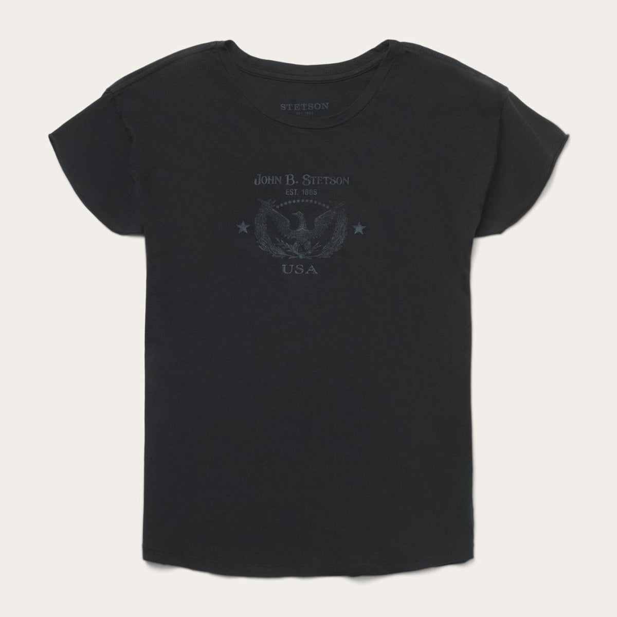 Women Tees | Stetson John B. Stetson Eagle Graphic Tee Black