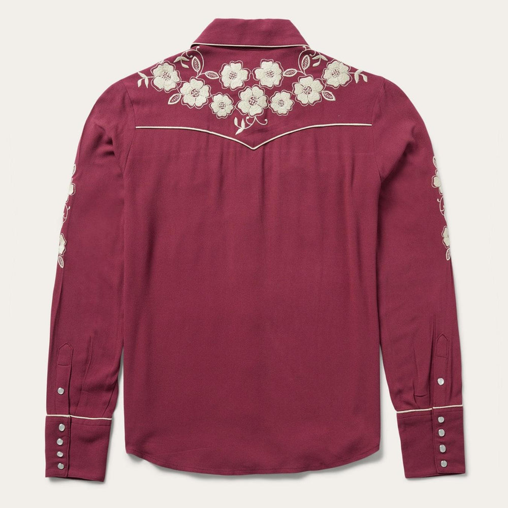Women Western Shirts | Stetson Wine Classic Western Snap Shirt Wine