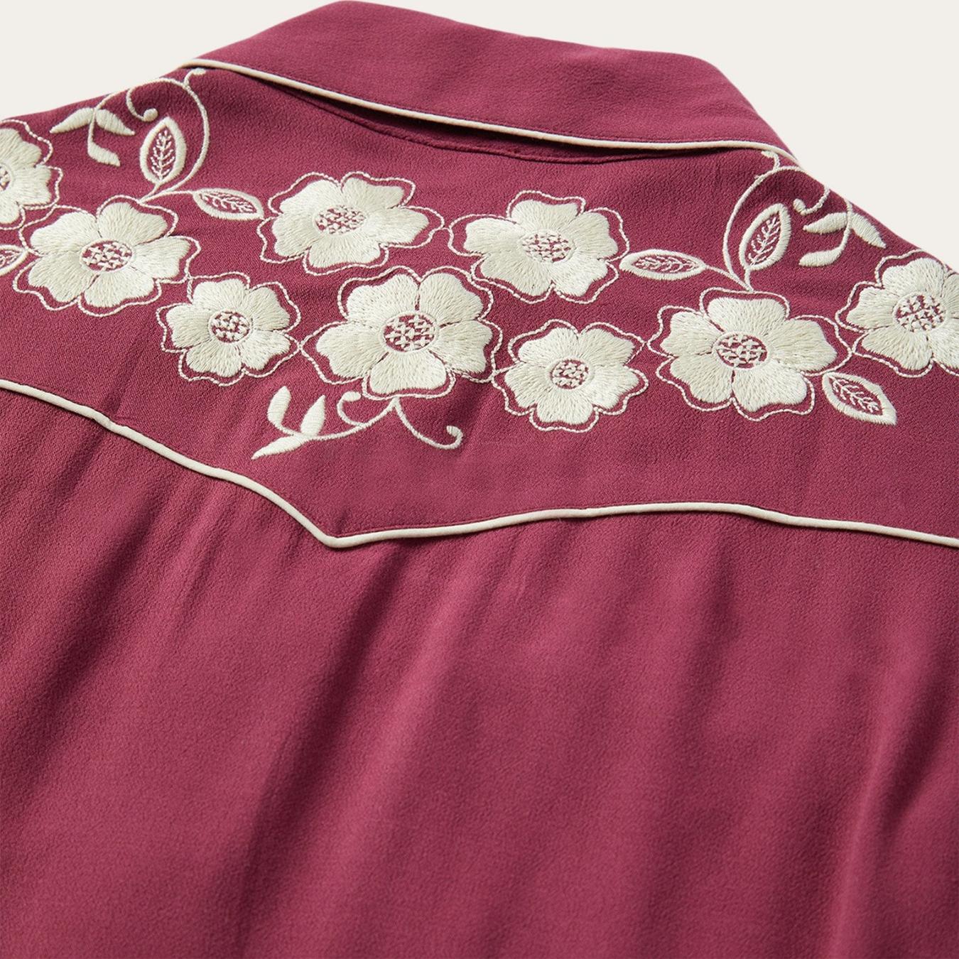 Women Western Shirts | Stetson Wine Classic Western Snap Shirt Wine