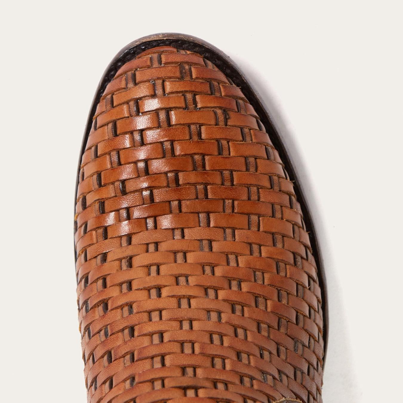 Women Western | Stetson Basketweave Side Zip Ankle Boot Brown