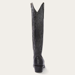 Women Western | Stetson Blair Corded Side Zip Cowboy Boot Black