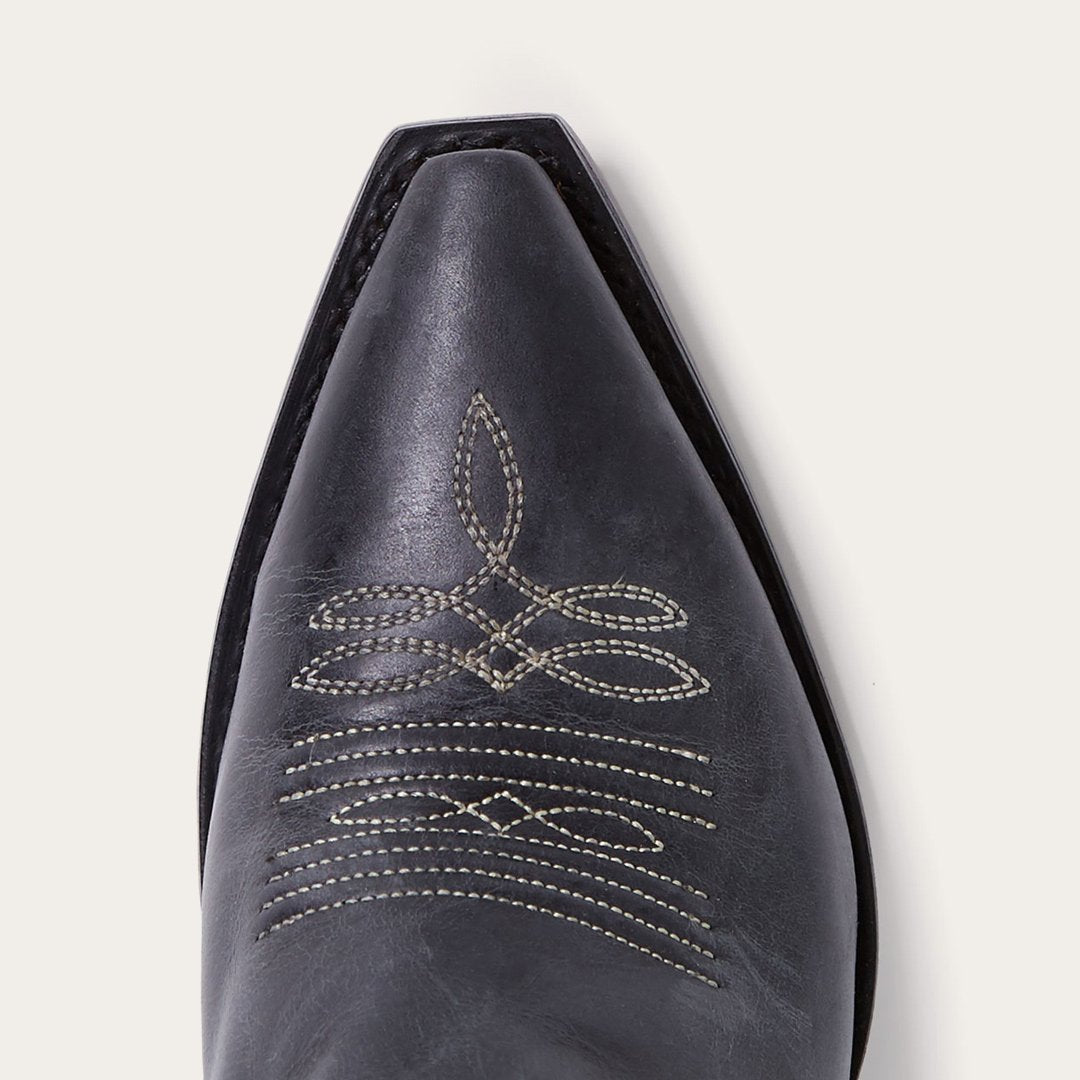 Women Western | Stetson Blair Corded Side Zip Cowboy Boot Black