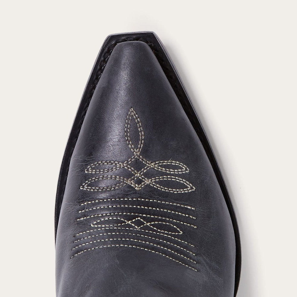 Women Western | Stetson Blair Corded Side Zip Cowboy Boot Black