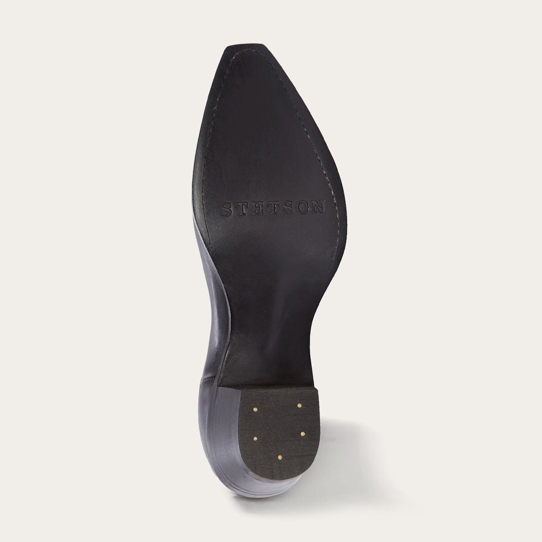 Women Western | Stetson Blair Corded Side Zip Cowboy Boot Black