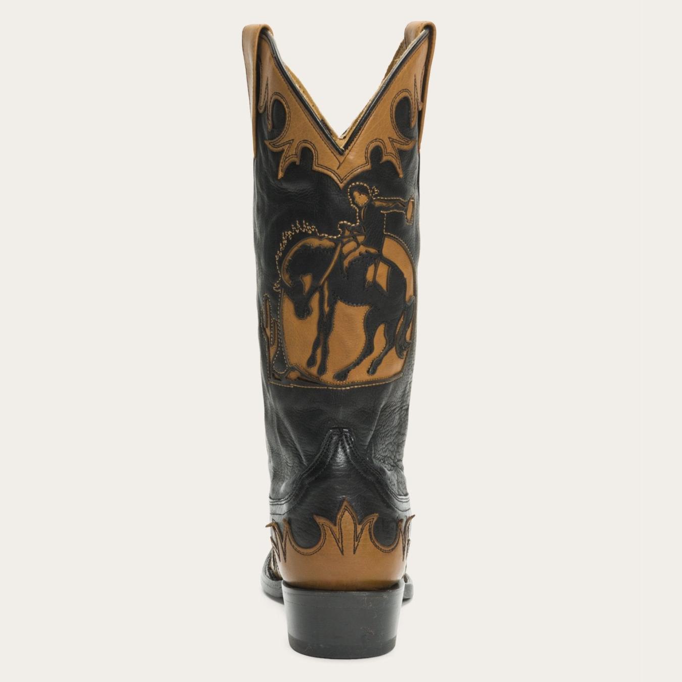 Women Western | Stetson Faye Cowgirl &amp; Horse Underlay Leather Boot Black